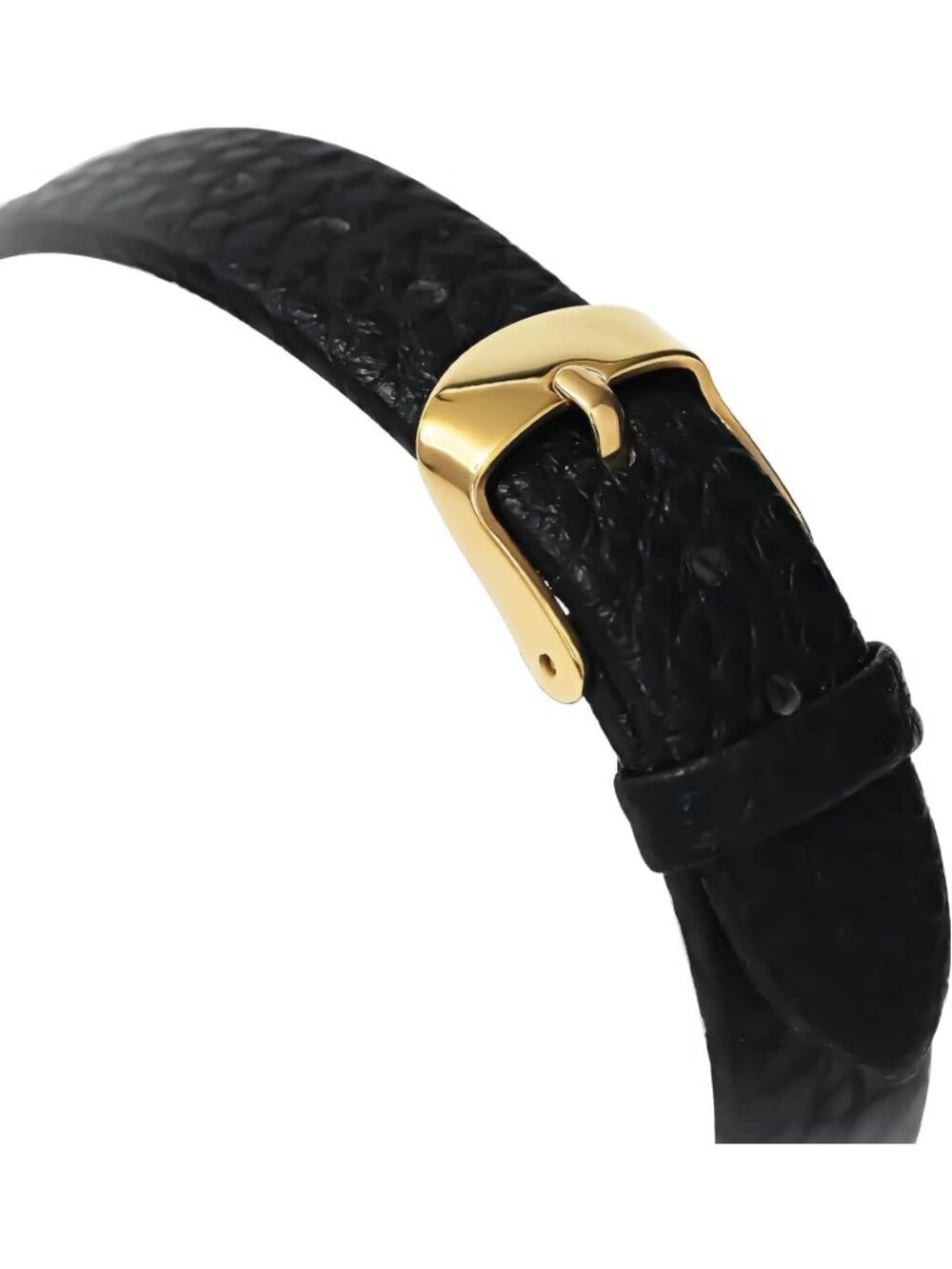 Women's Gold Leather Strap Classic Casual Fashion Square Dial Cute Wrist Watch - Picture 3 of 7